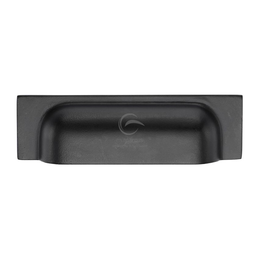 Matt Black Rustic Iron Military Cabinet Drawer Pull - FB1720