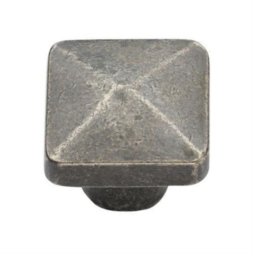 Square Pyramid Cabinet Knob in White Bronze - WM390 