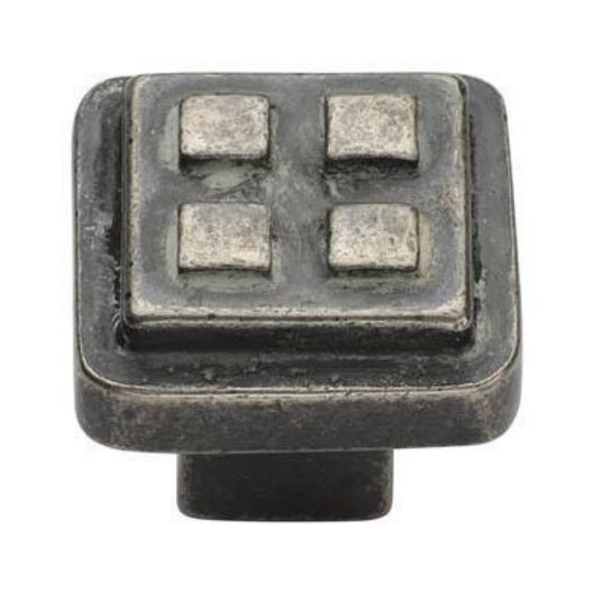 White Bronze Square Craft Cabinet Knob - WM3622 