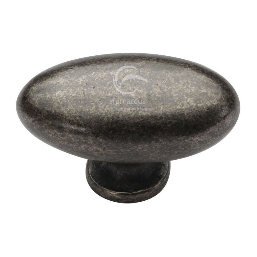 White Bronze Oval Cabinet Knob - WM118 50