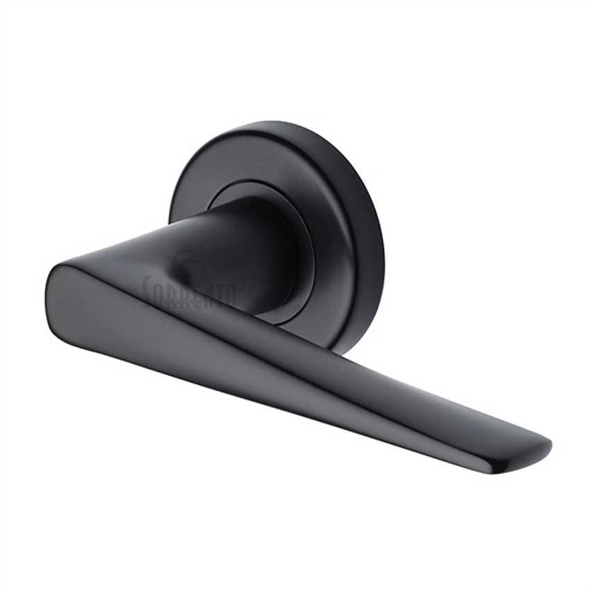 Sorrento Amalfi Door Handles in Matt Black - SC-2059-BLK