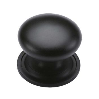 Round Design Cabinet Knob in Black Finish - C2240-BKMT Round Design Cabinet Knob in Black Finish - C2240-BKMT