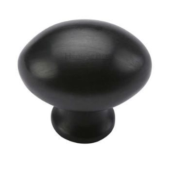 Oval Design Cabinet Knob in Black Finish - C114-BKMT Oval Design Cabinet Knob in Black Finish - C114-BKMT