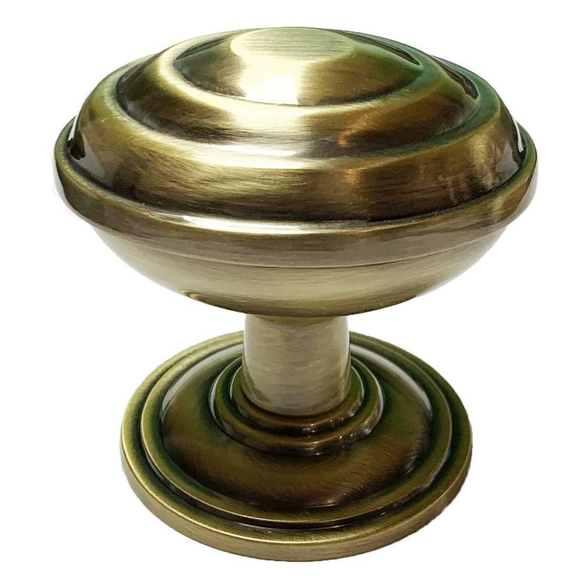 Jedo Ronson Mortice Knob- Antique Brass- JV65AB