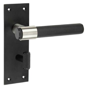 Nero T-Bar Lever Bathroom Handle on Backplate in Matt Black - JMB102 Nero T-Bar Lever Bathroom Handle on Backplate in Matt Black - JMB102