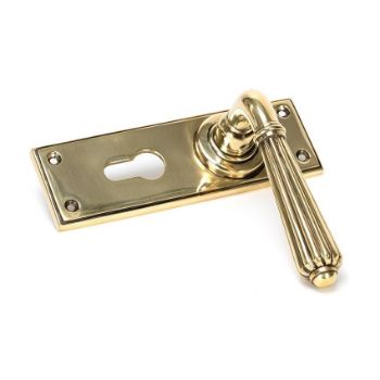 Hinton EURO Lock Handle in Aged Brass - 45313_01