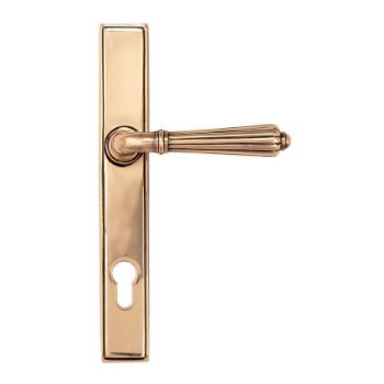 Hinton EURO Slim-line Sprung Espag Handle in Polished Bronze - 45338