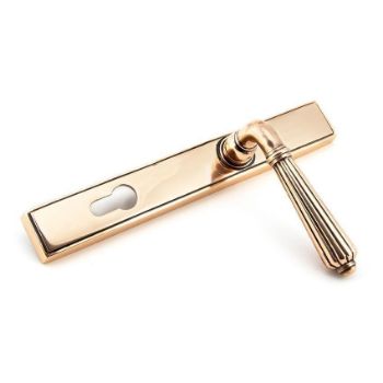 Hinton EURO Slim-line Sprung Espag Handle in Polished Bronze - 45338_01