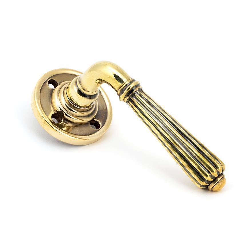 Hinton Lever on Rose in Aged Brass - 45309