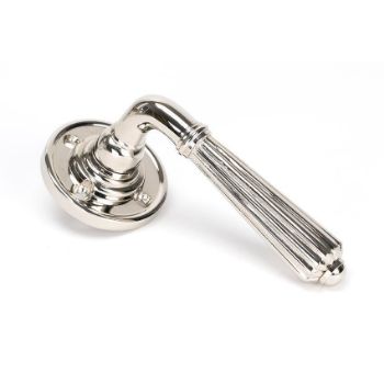 Hinton Lever on Rose in Polished Nickel - 45321