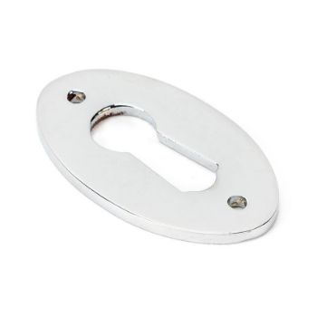 Period Oval Escutcheon in Polished Chrome - 90280