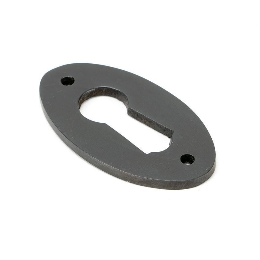 Period Oval Escutcheon in Aged Bronze - 83948