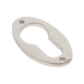 Period Oval EURO Escutcheon in Polished Nickel - 83813