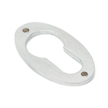 Period Oval EURO Escutcheon in Satin Chrome - 91986