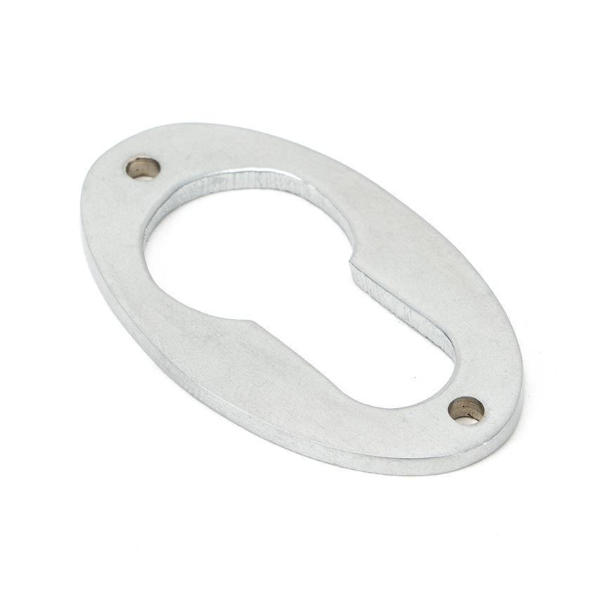 Period Oval EURO Escutcheon in Satin Chrome - 91986