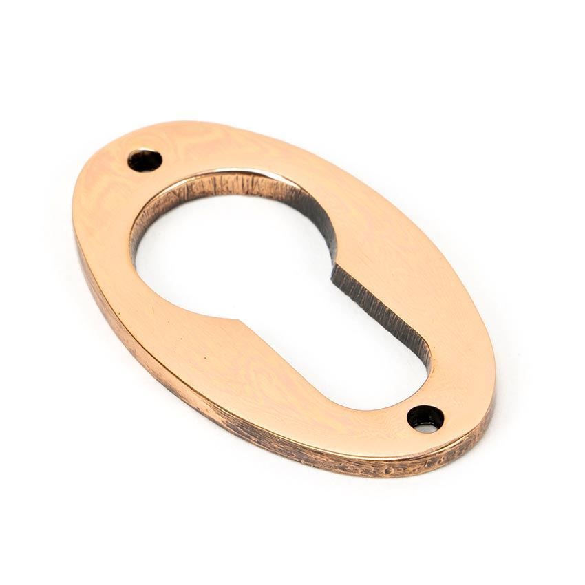 Period Oval EURO Escutcheon in Polished Bronze - 91928 