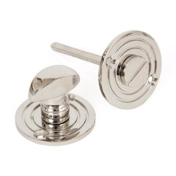 Round Bathroom Thumb turn in Polished Nickel - 83824