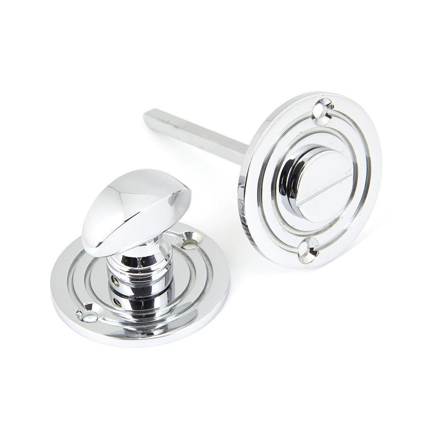 Round Bathroom Thumb turn in Polished Chrome - 90284