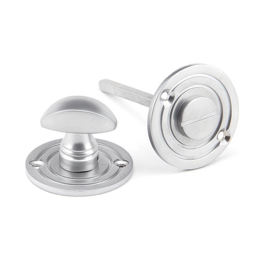 Round Bathroom Thumb turn in Satin Chrome - 91996 