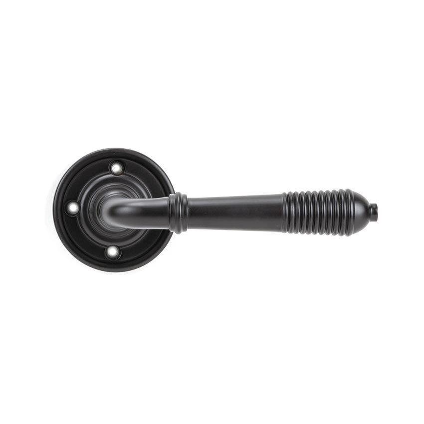Reeded Lever on Rose in Aged Bronze - 83957
