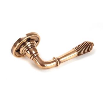 Reeded Lever on Rose in Polished Bronze - 91917