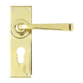 Period Avon EURO Lock Handle in Aged Brass - 90370 Period Avon EURO Lock Handle in Aged Brass - 90370