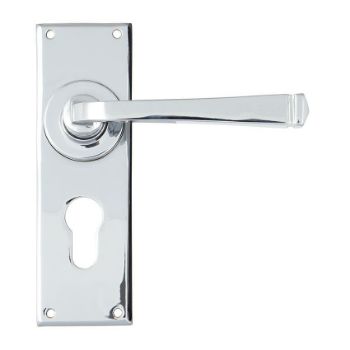 Period Avon EURO Lock Handle in Polished Chrome - 90371 Period Avon EURO Lock Handle in Polished Chrome - 90371