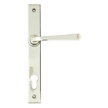 Period Avon EURO Slim-line Sprung Espag Handle in Polished Nickel - 90356