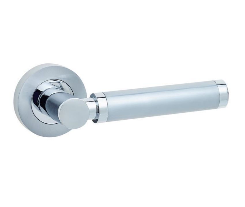 Jedo Avantime Door Handle- Polished Chrome/Satin Chrome- JV555PCSC