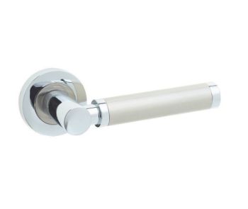 Jedo Charlotte Door Handle- Polished Chrome/Satin Nickel- JV467PCSN