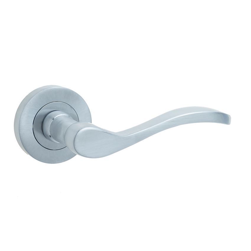 Jedo Turin Door Handle- Satin Chrome- JV550SC