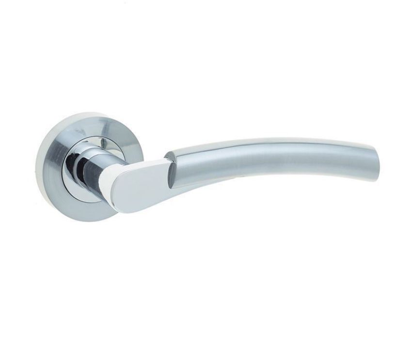 Kontrax Capri Door Handle- Polished Chrome/Satin Chrome- JV860PCSC