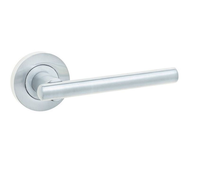 Kontrax Rosetta Door Handle- Satin Chrome- JV843SC