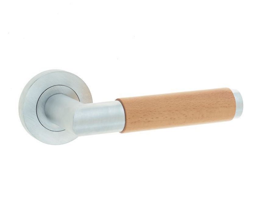 Reguitti Havanna Wooden Handle on a Rose- Satin Chrome- JV455SC