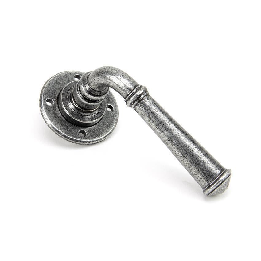 Regency Lever on Rose in Pewter - 45120