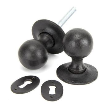 Round Mortice/Rim Door Knob Set in Beeswax for External Use - 92066