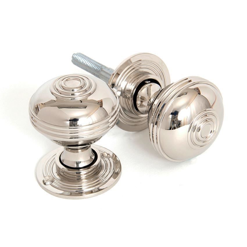 Prestbury Small Mortice/Rim Knob Set in Polished Nickel - 83855