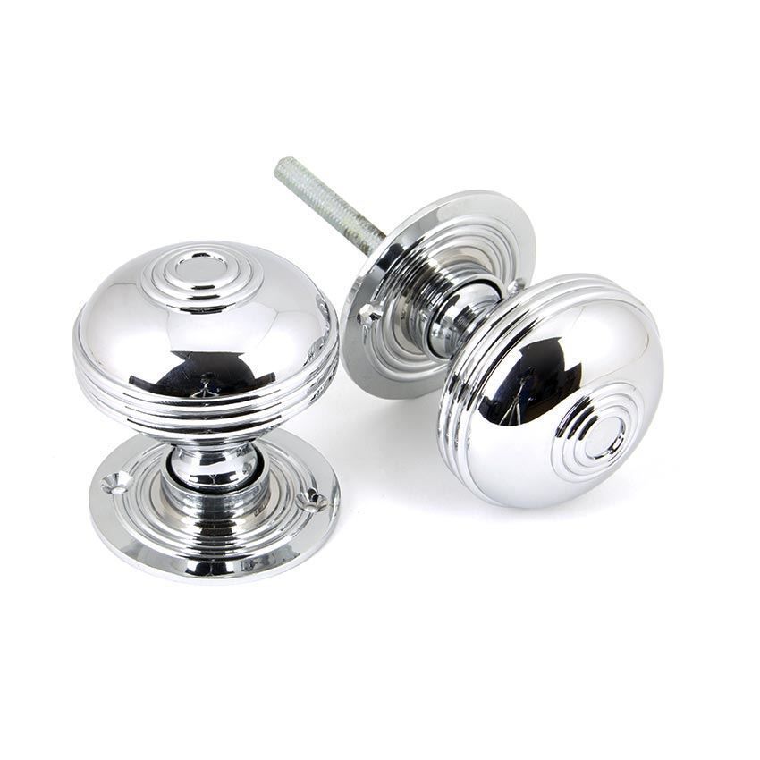 Prestbury Large Mortice/Rim Knob Set in Polished Chrome - 90275