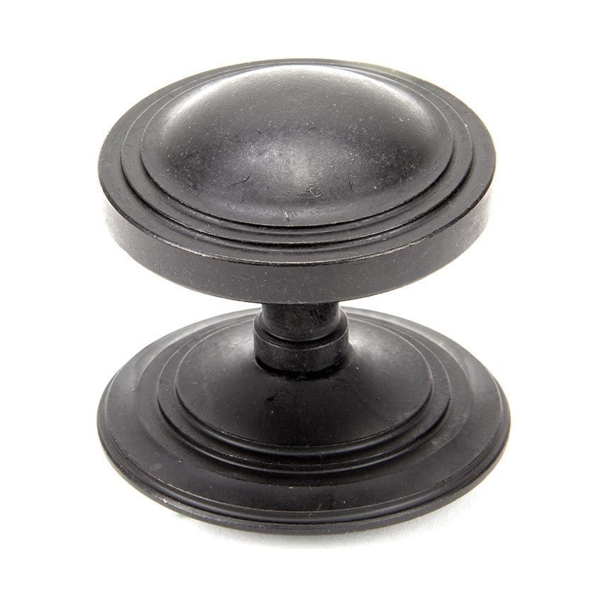 Blacksmith Art Deco Centre Door Knob in External Beeswax Finish - 91486