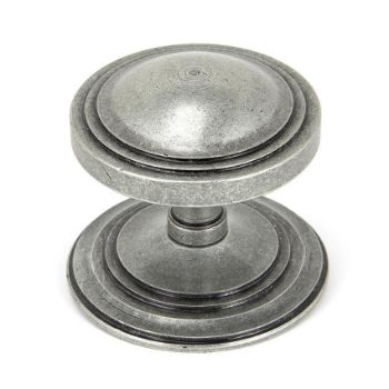 Blacksmith Art Deco Centre Door Knob in Pewter Finish - 90069