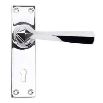 Straight Lever Lock Handle in Polished Chrome - 83830