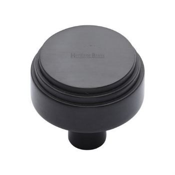 Round Deco Cabinet Knob in a Matt Black Finish - C3987-BKMT Round Deco Cabinet Knob in a Matt Black Finish - C3987-BKMT