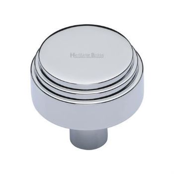 Round Deco Cabinet Knob in a Polished Chrome Finish - C3987-PC Round Deco Cabinet Knob in a Polished Chrome Finish - C3987-PC