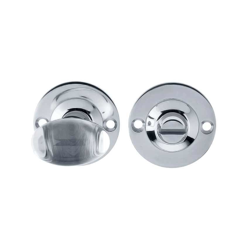 Glass Bathroom Turn and Release - Polished Chrome - JH6001PC