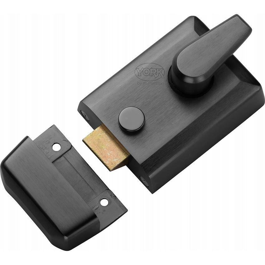 60mm Nightlatch in Matt Black Finish - NL3060-BLK