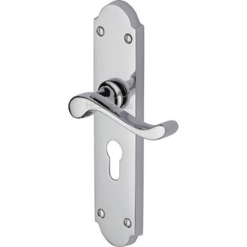 Savoy Long Plate EURO Lock Handle - V757PC
