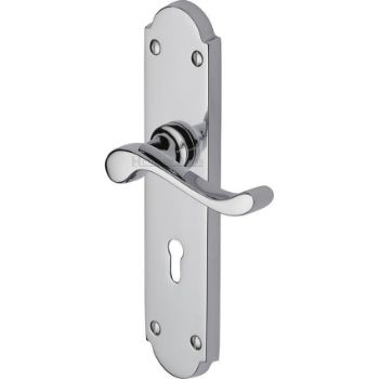 Savoy Long Plate Lock Handle - V750PC Savoy Long Plate Lock Handle - V750PC