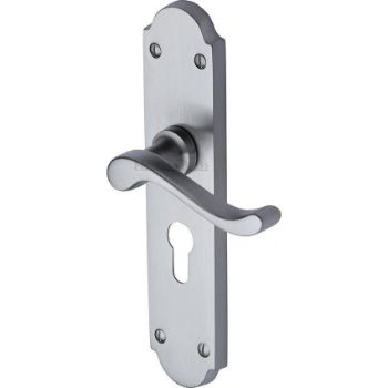 Savoy Long Plate EURO Lock Handle - V757SC Savoy Long Plate EURO Lock Handle - V757SC