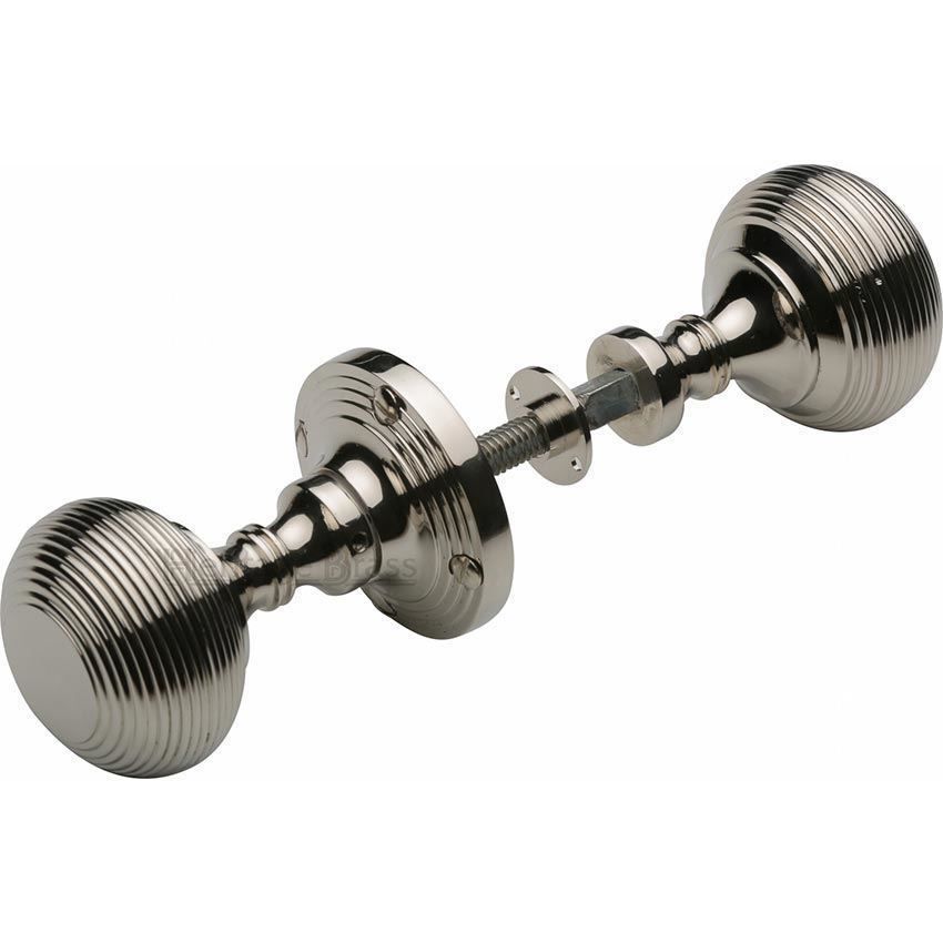 Rim Reeded Rim Mortice Door Knobs - RIM-V971-PNF