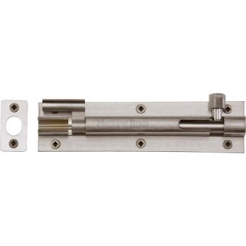 Door Bolt Necked 6" x 1.5" Satin Nickel finish - C1594-6-SN Door Bolt Necked 6" x 1.5" Satin Nickel finish - C1594-6-SN